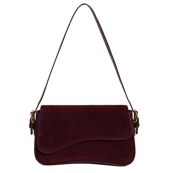 Shoulder Bag Suede Handbag Underarm Purse Tote Bag Brown Suede Purse :[ - Picture 1 of 4